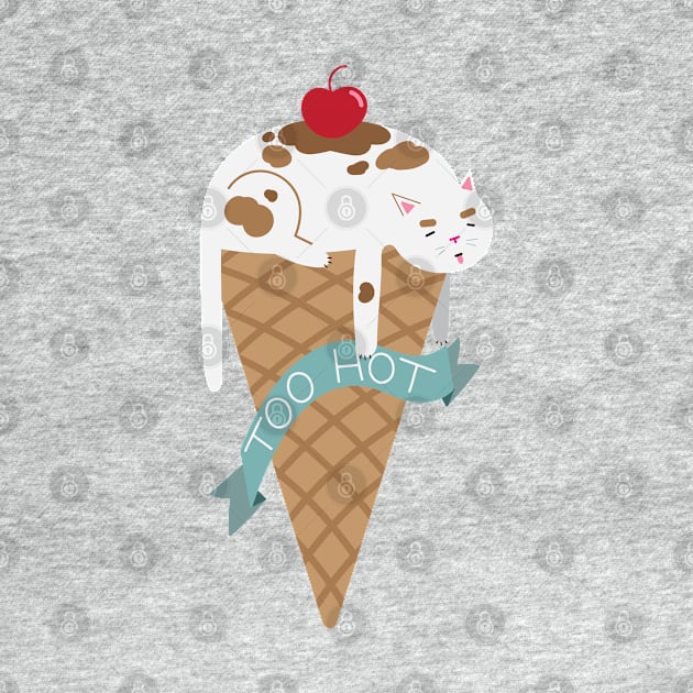 Ice Cream Cat by Caden Davis Designs